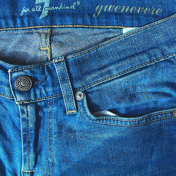 7 FOR ALL MANKIND ~ GWENEVERE Women’s Jeans Skinny Blue ~ 26 - Picture 4 of 8